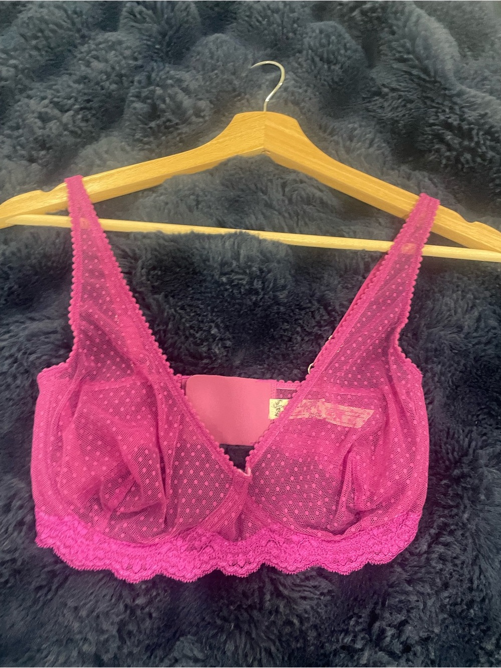 Free People Intimately Longline Midweek Bra (32DD) // pink lace /unworn NWOT